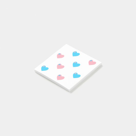 Trans Pride Harten Post-it Notities Post-it® Notes (Schuin)