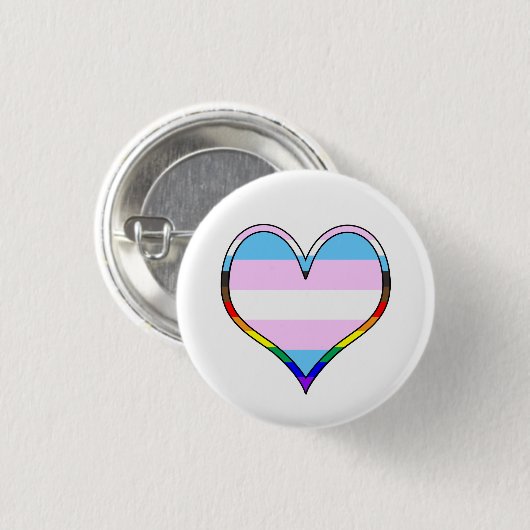 Trans Pride Heart Button (Voorkant /achterkant)