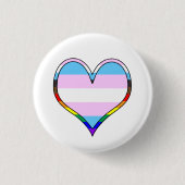 Trans Pride Heart Button (Voorkant)