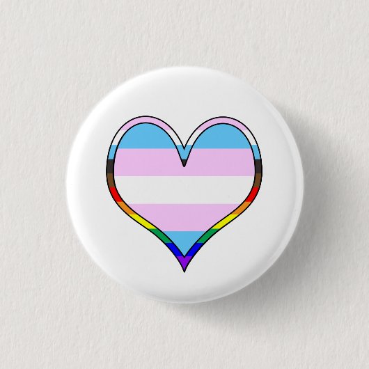 Trans Pride Heart Button (Voorkant)
