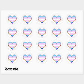Trans Pride Heart Classic Round Sticker (Vel)