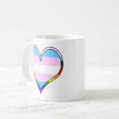 Trans Pride Heart Coffee Mok (Voorkant links)