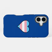 Trans Pride Heart iPhone 16 Hoesje (Achterkant horizontaal)