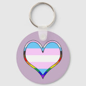 Trans Pride Heart Keychain (Voorkant)