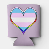 Trans Pride Heart Koelbox Blikjeskoeler (Achterkant)