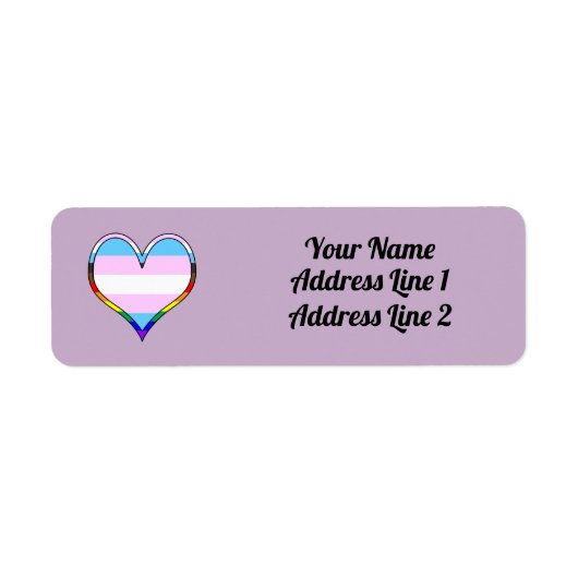 Trans Pride Heart Label (Voorkant)