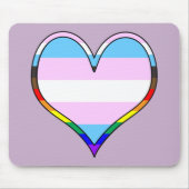 Trans Pride Heart Muismat (Voorkant)