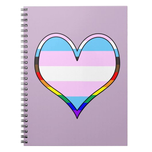 Trans Pride Heart Notitieboek (Voorkant)