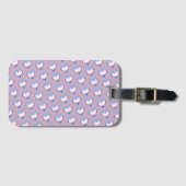 Trans Pride Heart Pattern Bagagelabel (Voorkant (horizontaal))