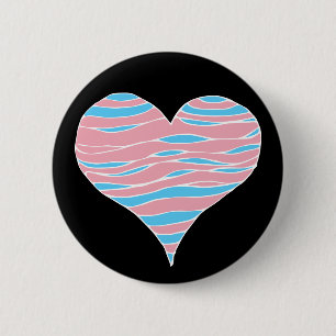Trans Pride Heart Ronde Button 5,7 Cm