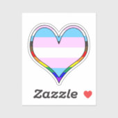 Trans Pride Heart Sticker (Vel)