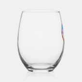 Trans Pride Heart Wijnglas Zonder Voet (Rechts)