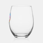 Trans Pride Heart Wijnglas Zonder Voet (Links)