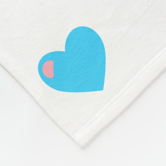 Trans Pride Hearts Fleece Blanket Deken (Hoek)