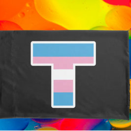 "Trans Pride Hoofdletter T Pillowcase Set Kussensloop