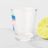 Trans Pride Hoofdletter T Shotglas Shot Glas (Rechts)