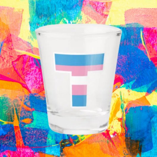 Trans Pride Hoofdletter T Shotglas Shot Glas