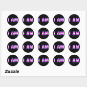 Trans Pride I AM Ronde Sticker (Vel)