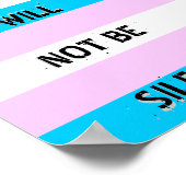 Trans Pride "ik zal niet stil zijn" Poster (Hoek)