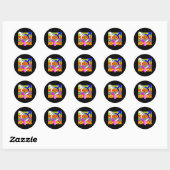 Trans Pride KRACHTIGE kleurenbanners Ronde Sticker (Vel)