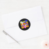 Trans Pride KRACHTIGE kleurenbanners Ronde Sticker (Envelop)