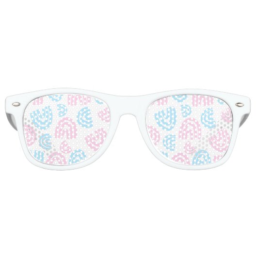 Trans Pride Lens Eyepster Party Zonnebril (Voorkant)