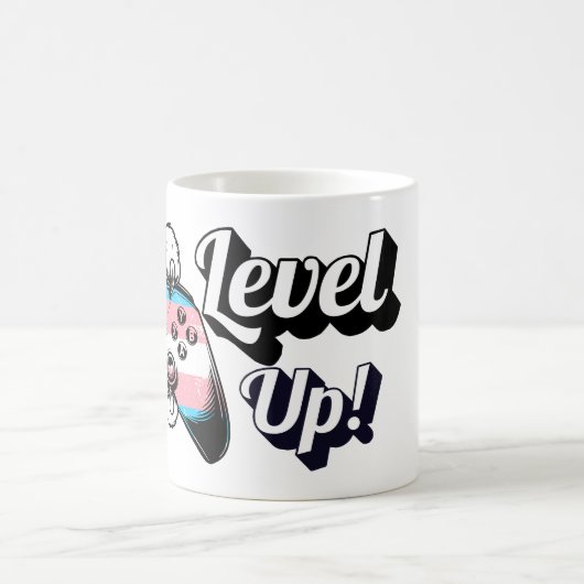 Trans Pride Level Up Tijgerpoot Controller Mok 202 (Center)