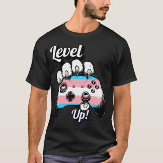 Trans Pride Level Up Tijgerpoot Controller T-shirt