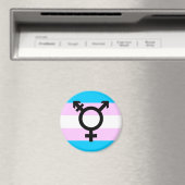 Trans Pride magneet - met symbool (Insitu (Vaatwasser))