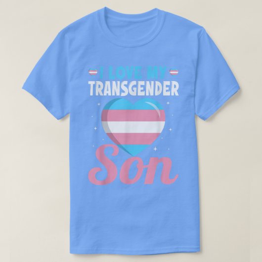 Trans Pride mam papa Ik hou van mijn transgenderzo T-shirt (Design voorkant)