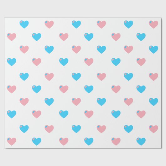 Trans Pride Medium Harten Inpakpapier (Vlak)