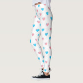 Trans Pride Middelgrote Leggings van het Hart (Links)