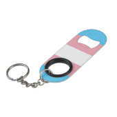 Trans Pride. Mini Flessenopener (Voorkant Gekanteld)