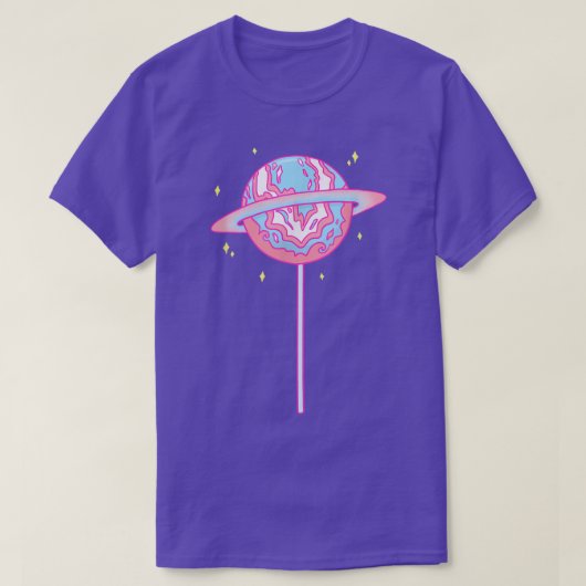 Trans Pride Month Lollipop Space Planet T-shirt (Design voorkant)