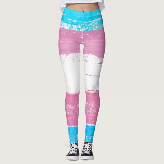 Trans Pride Paint Leggings (Voorkant)