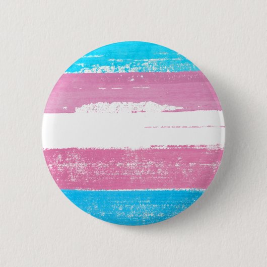 Trans Pride Paint Ronde Button 5,7 Cm (Voorkant)