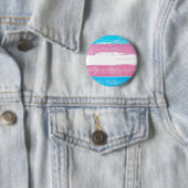 Trans Pride Paint Ronde Button 5,7 Cm (In situ)