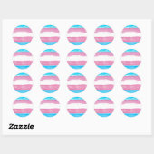 Trans Pride Paint Ronde Sticker (Vel)