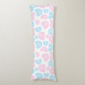 Trans Pride Pastel Rainbow Body Pillow Lichaamskussen (Voorkant Verticaal)