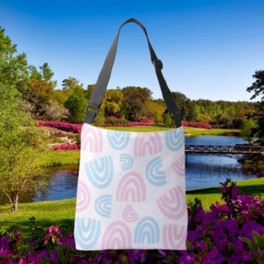 Trans Pride Pastel Rainbow Crossbody Bag Crossbody Tas
