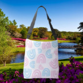 Trans Pride Pastel Rainbow Crossbody Bag Tas