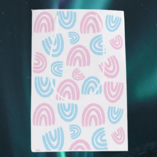 Trans Pride Pastel Rainbow Gift Bag Medium Cadeauzakje