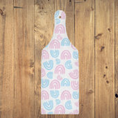 Trans Pride Pastel Rainbow Glass snijplank