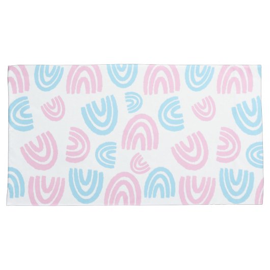 Trans Pride Pastel Rainbow Kussensloop (Voorkant-Rechts)