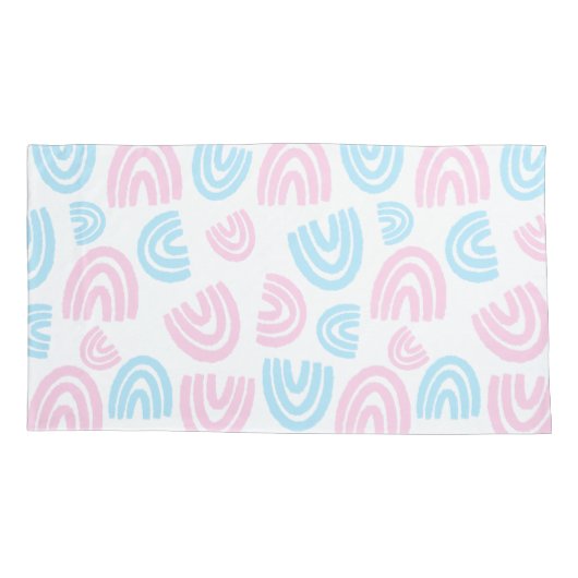 Trans Pride Pastel Rainbow Kussensloop (Achterkant-Links)