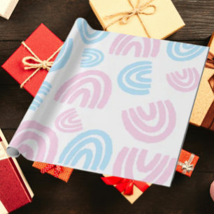Trans Pride Pastel Rainbow Wrapping Paper Cadeaupapier