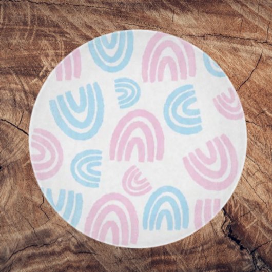 Trans Pride Pastel Regenboog Glas Snijplank