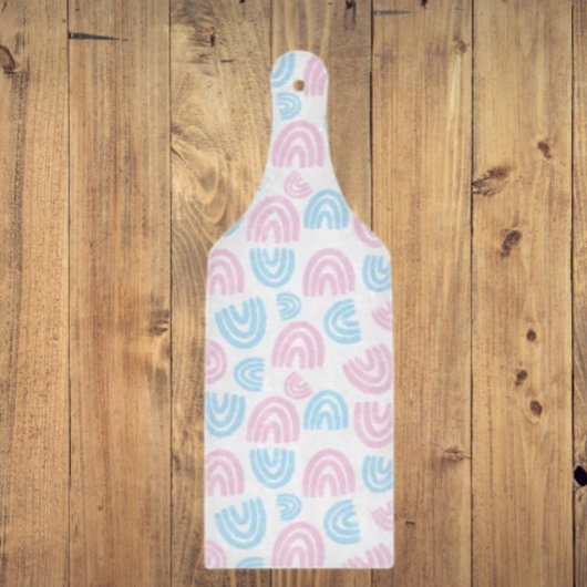 Trans Pride Pastel Regenboog Glas Snijplank