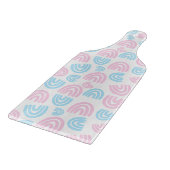 Trans Pride Pastel Regenboog Glas Snijplank (Hoek)