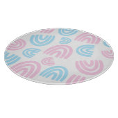 Trans Pride Pastel Regenboog Glas Snijplank (Hoek)
